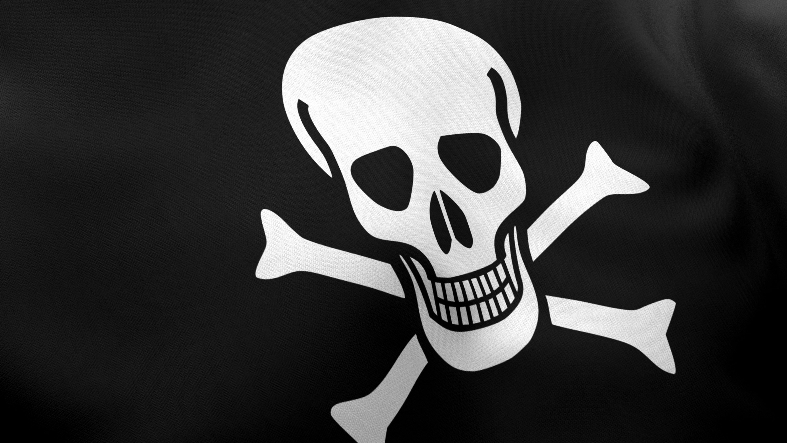 Skull and crossbones pirate symbol