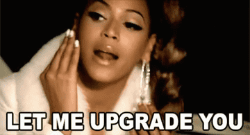 Gif of Beyonce singing &quot;let me upgrade you&quot; in &quot;Upgrade U&quot; music video