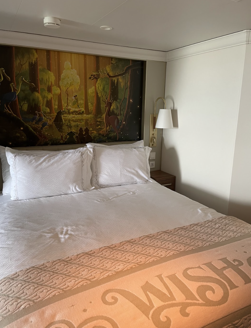 mural of the swamp above the bed
