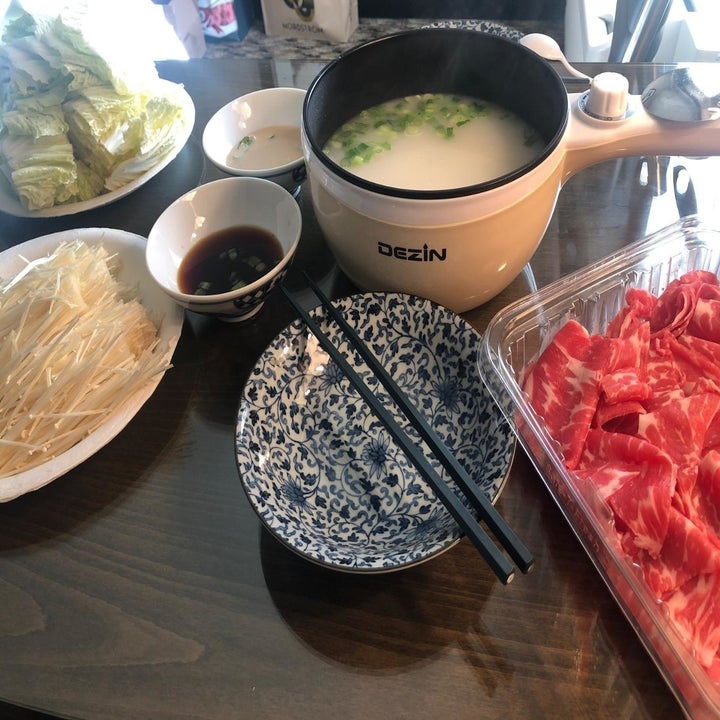 reviewer's image of the hot pot