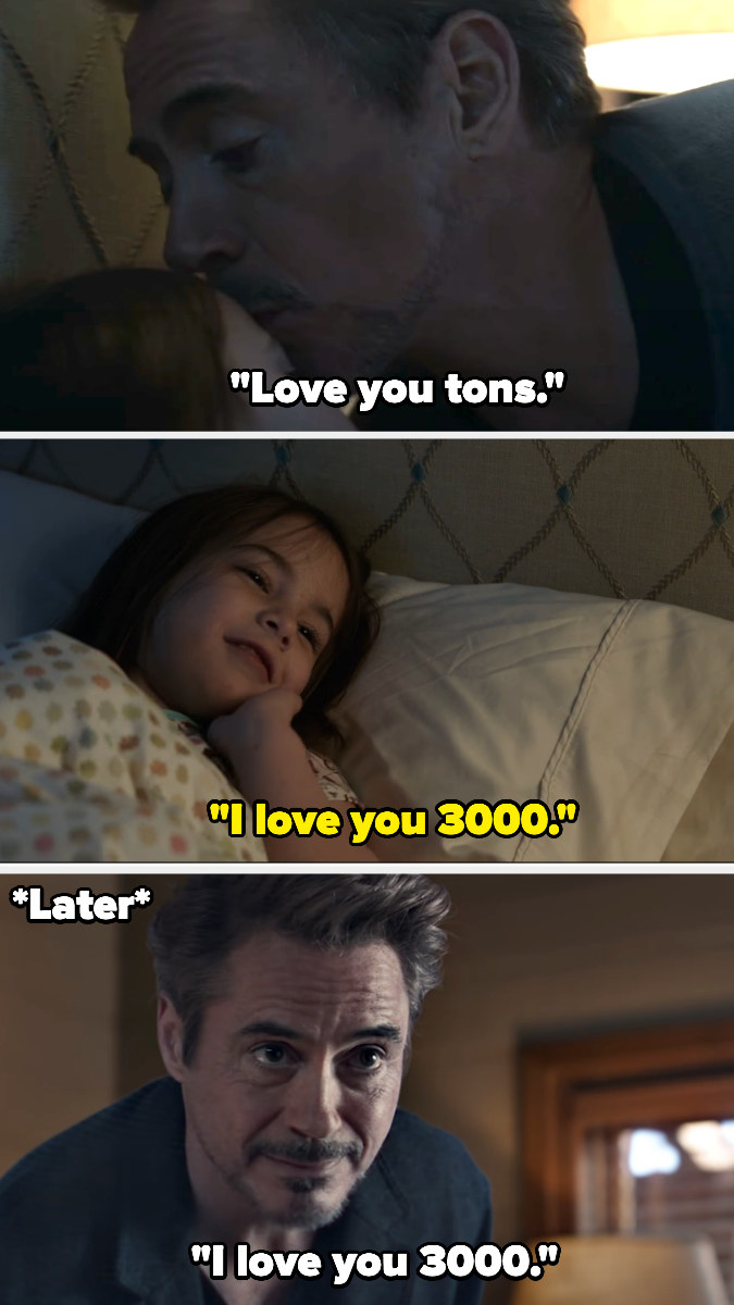 Tony Starks&#x27;s daughter says &quot;I love you 3,000&quot; and he says it back