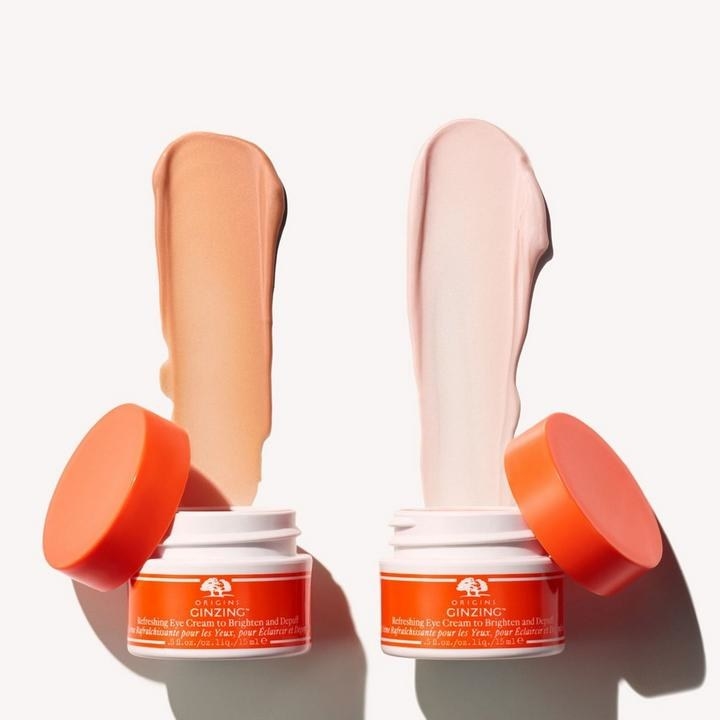 The eye cream in both colors available