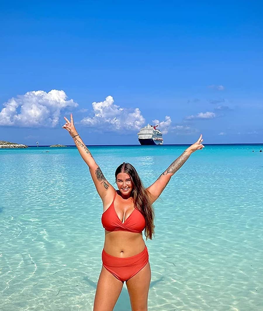 Olivia Mark – High Waisted Bikini Swimsuit Sexy Rainbow Striped Separates Big  Chest Beach Plus Size Swimwear – Olivia Mark