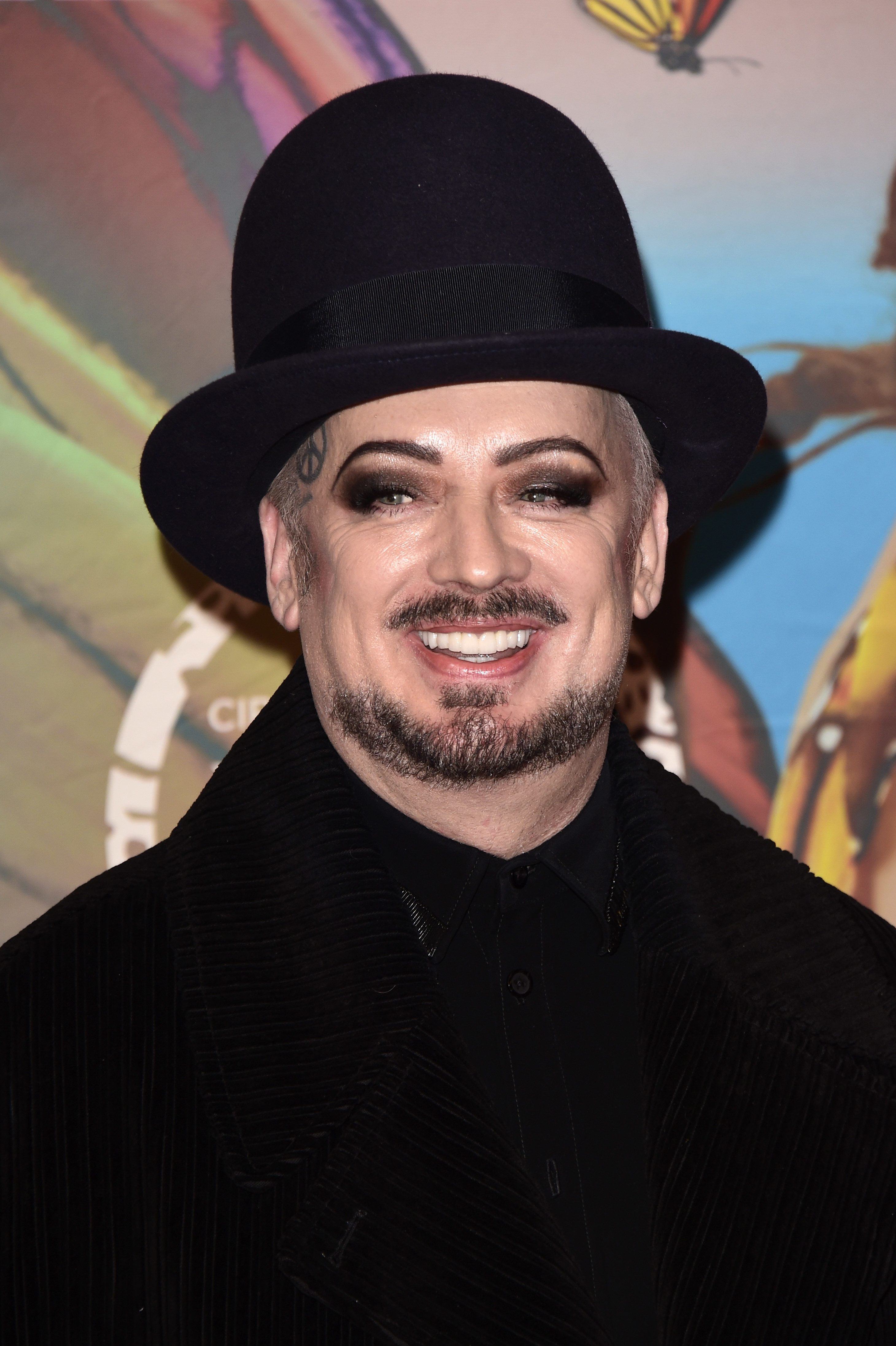 Boy George smiles while attending the premiere of &quot;LUZIA&quot; by Cirque du Soleil on January 13, 2022