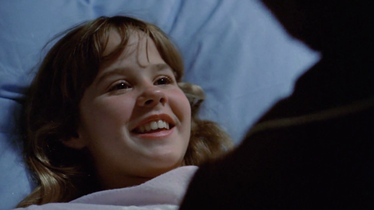 Linda Blaire as Regan Macneil lying in bed in &quot;The Exorcist&quot;