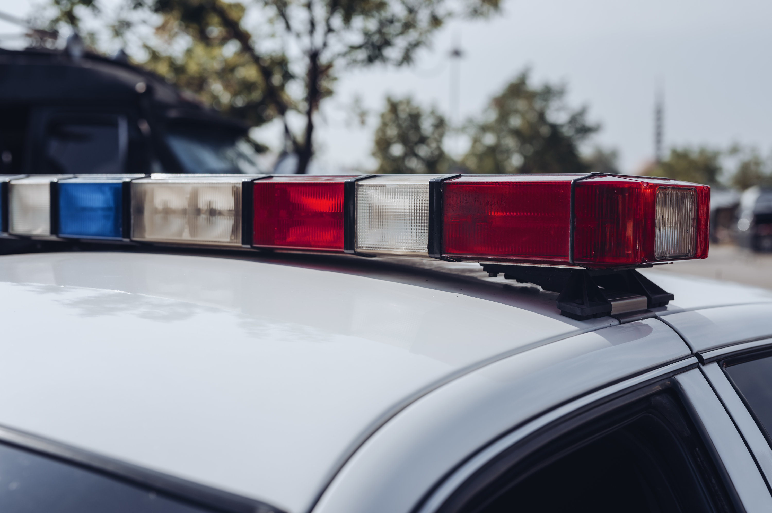 The top of a police car