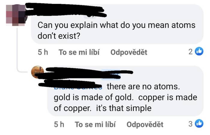 person who says atoms don&#x27;t exist