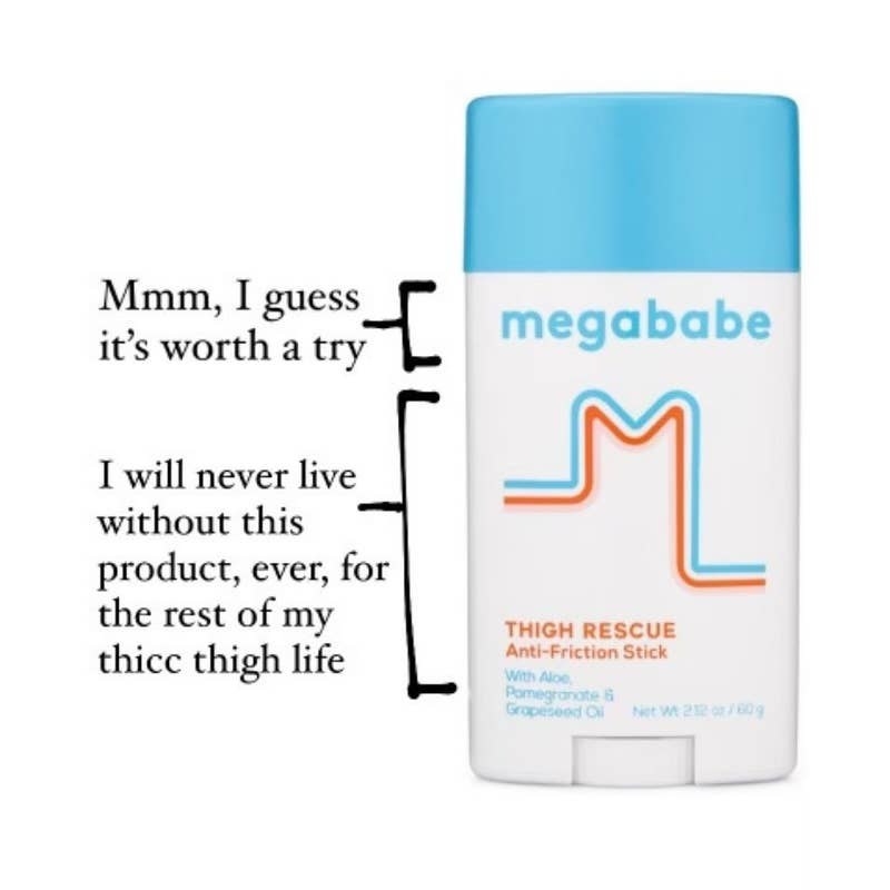 Megababe Thigh Rescue Lotion Anti-chafe Stick - 2.12oz : Target