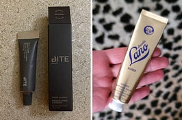 bite's original agave lip mask and lano's allover golden dry skin salve