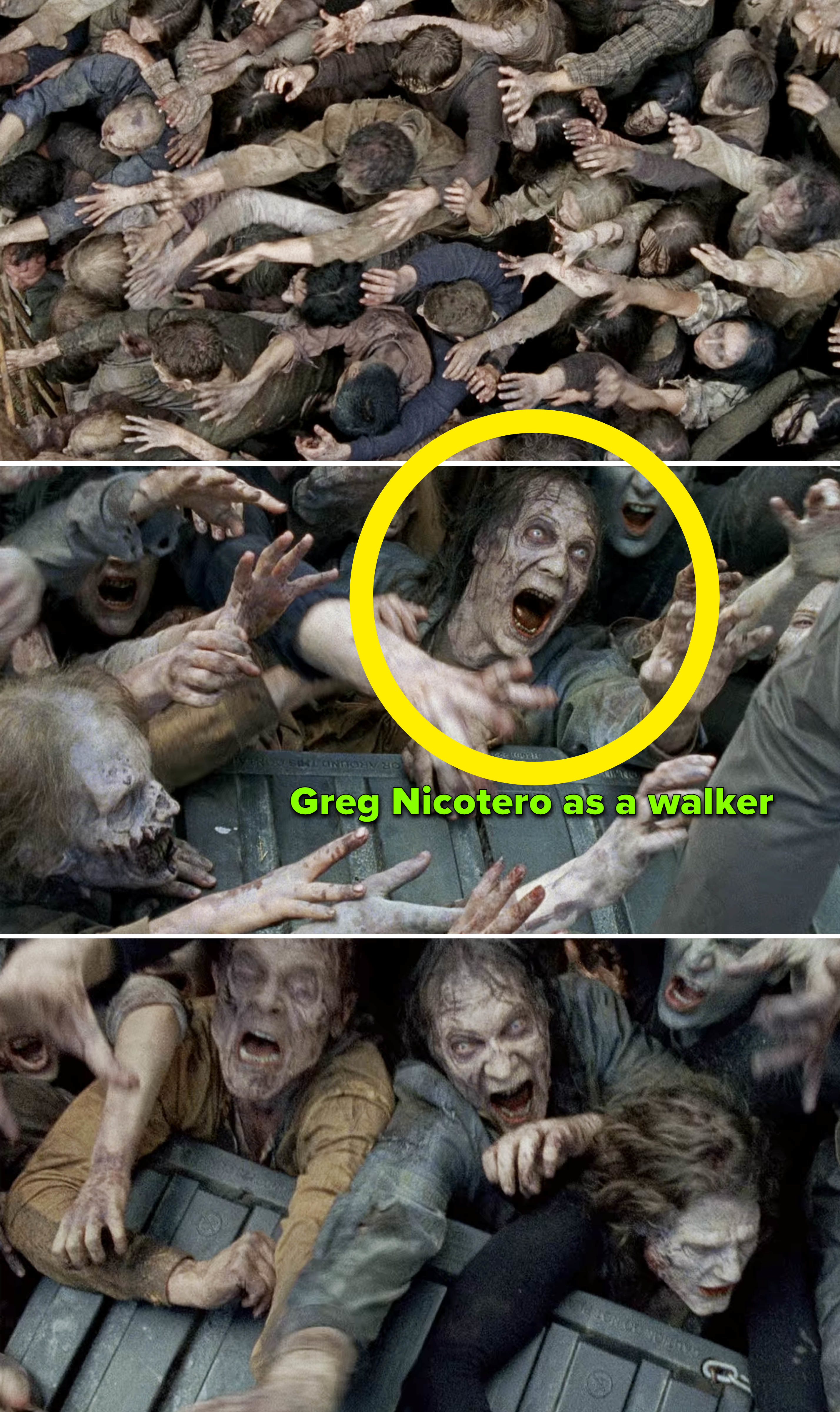 circle over Greg as a zombie
