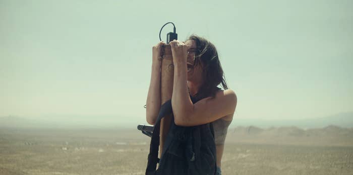 A girl screams at the top of a 2000 ft tower