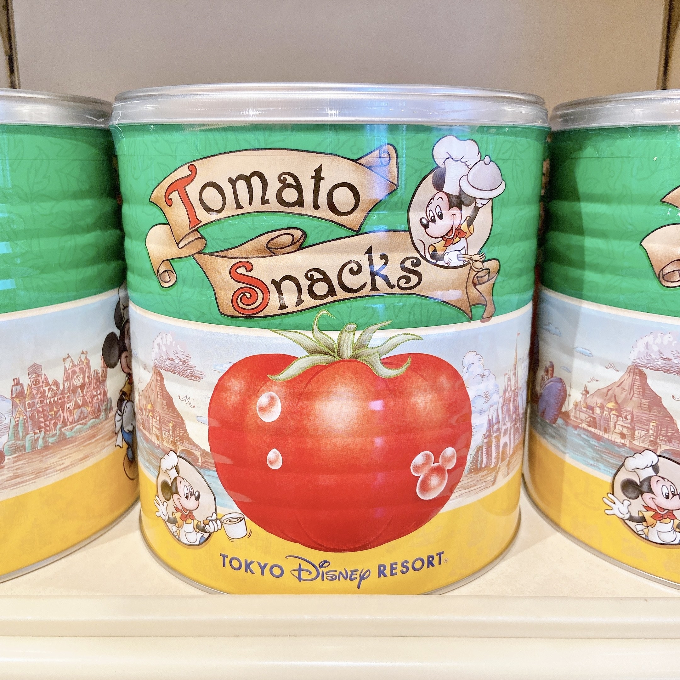 ★東京ディズニーランド（Tokyo Dineyland）のおすすめお土産「トマトスナック缶」ミッキーがかわいい