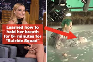 Margot Robbie learned how to hold her breath for 5+ minutes for "Suicide Squad"