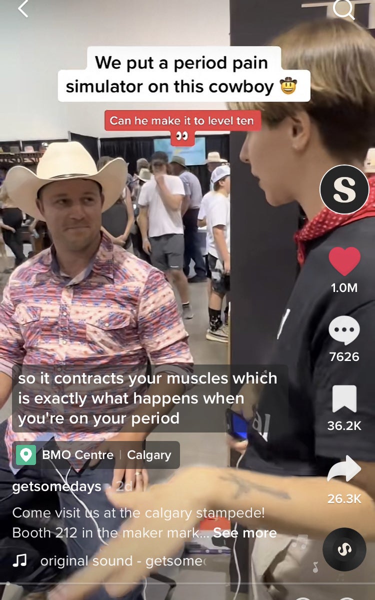 This Man Tried A 'Period Pain Simulator' At The Calgary Stampede & Could  Barely Stand (VIDEO) - Narcity