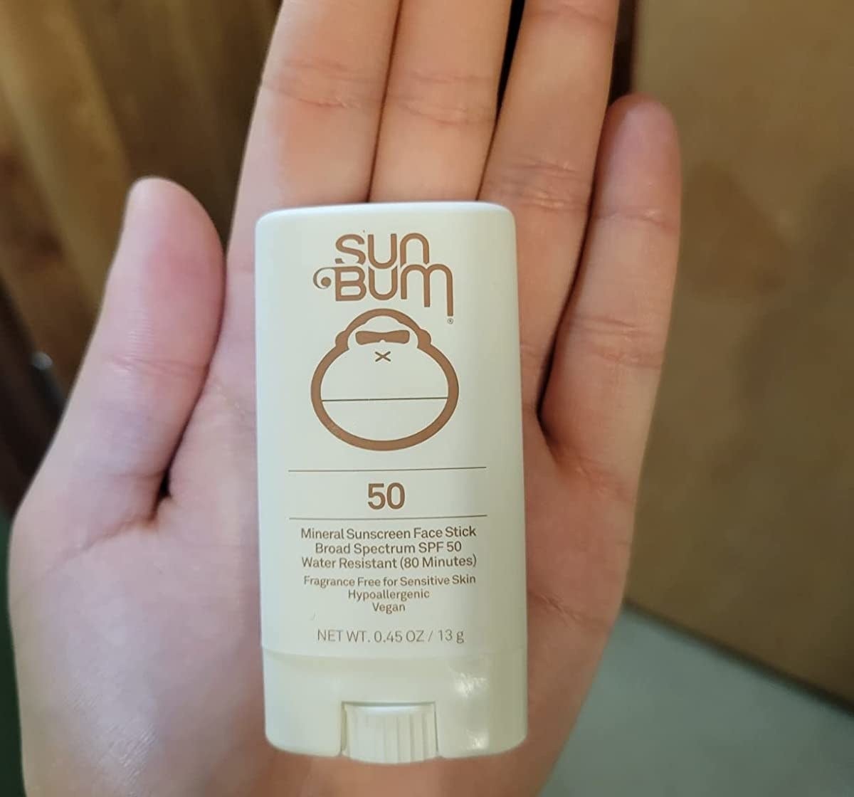 Review photo of the sunscreen face stick