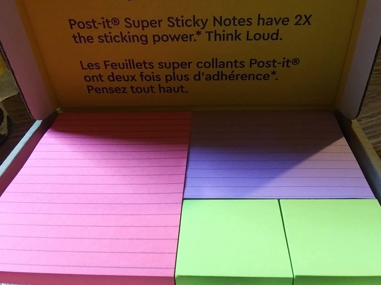a reviewer photo of color sticky notes