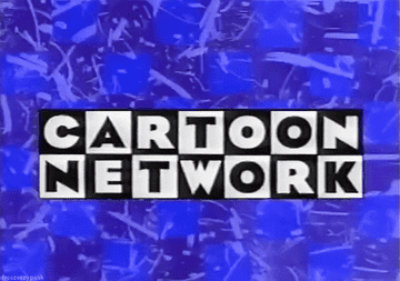 The old Cartoon Network logo against a blue background