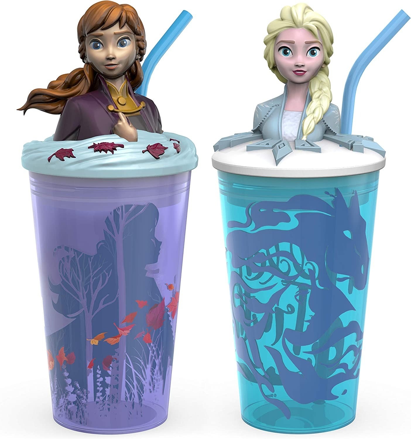 par de vasos con diseño de Frozen