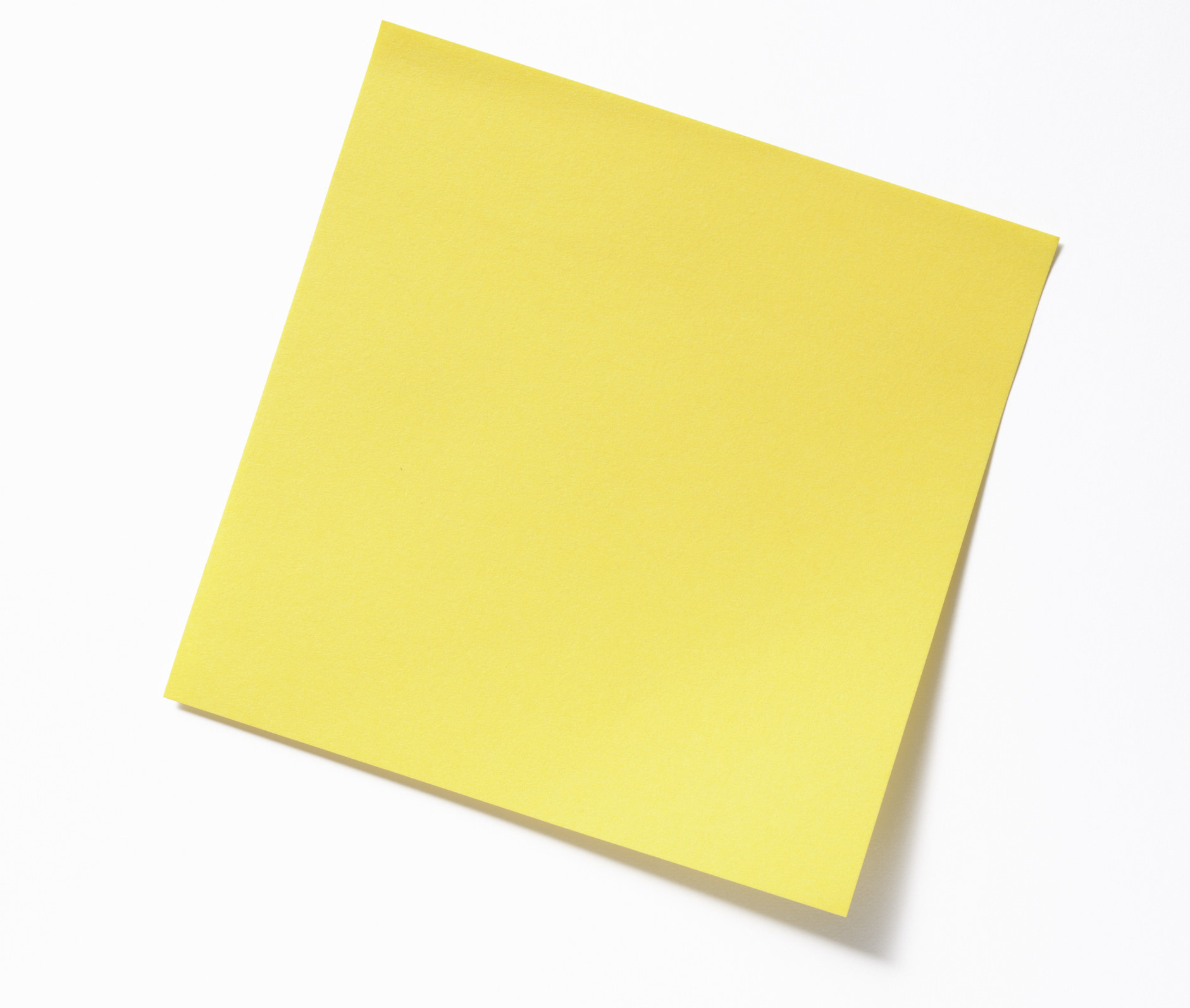 A yellow sticky note