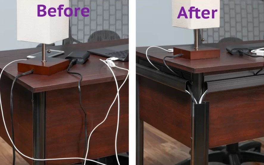 Before and after cable organizers