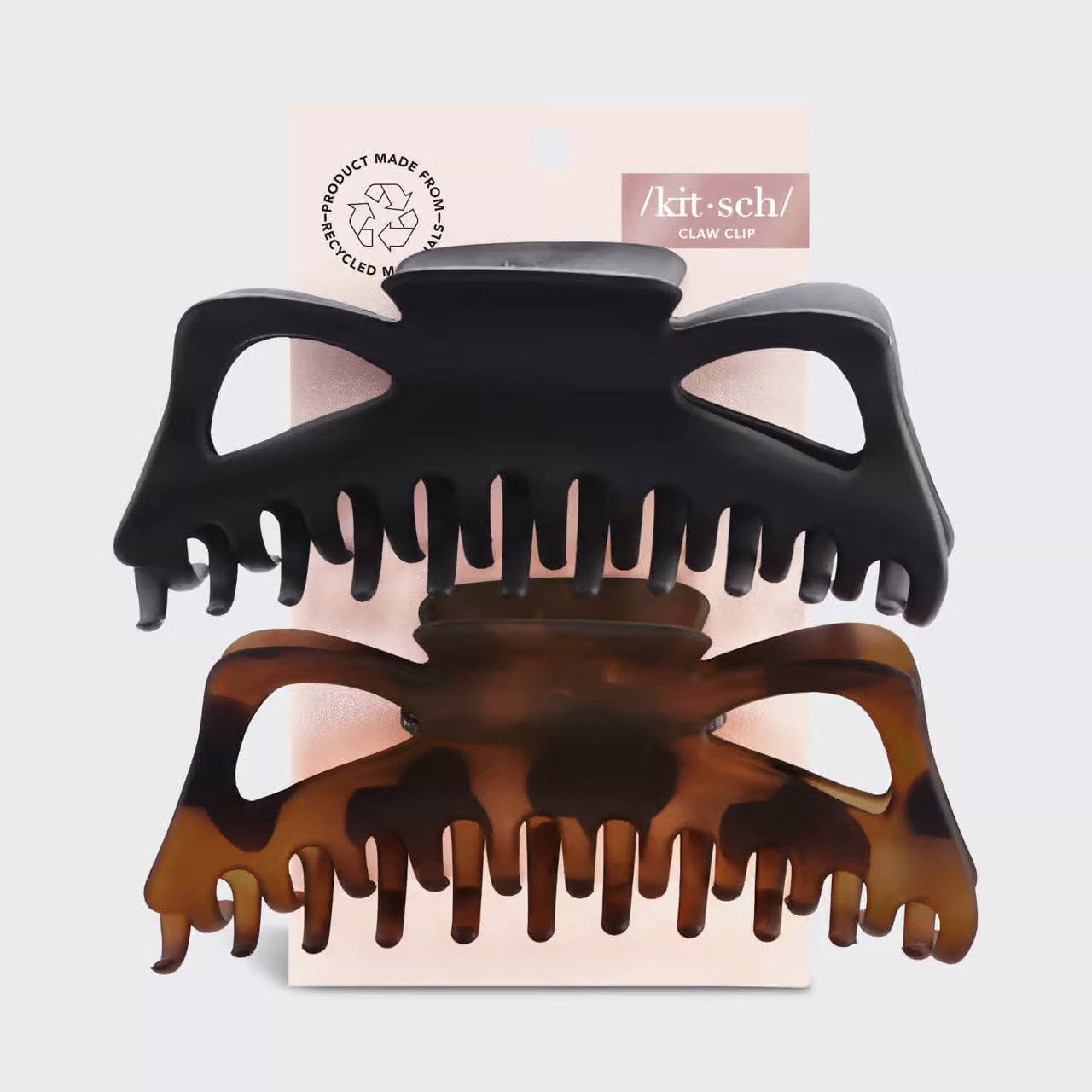 A pack of two jumbo hair claw clips