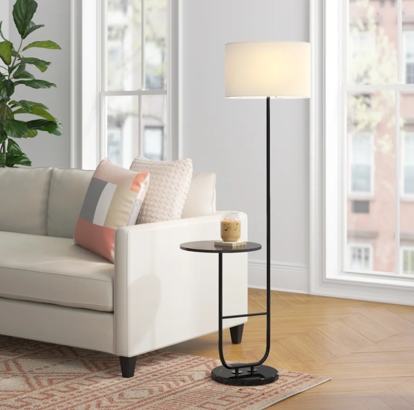 floor lamp with tabletop