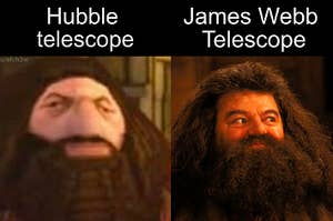 Hagrid Hubble vs. James Webb