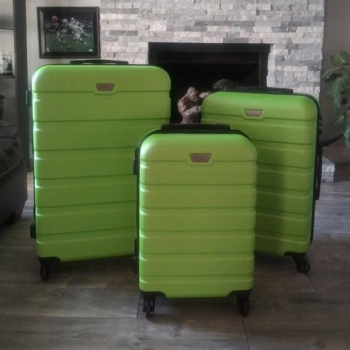 the green luggage set