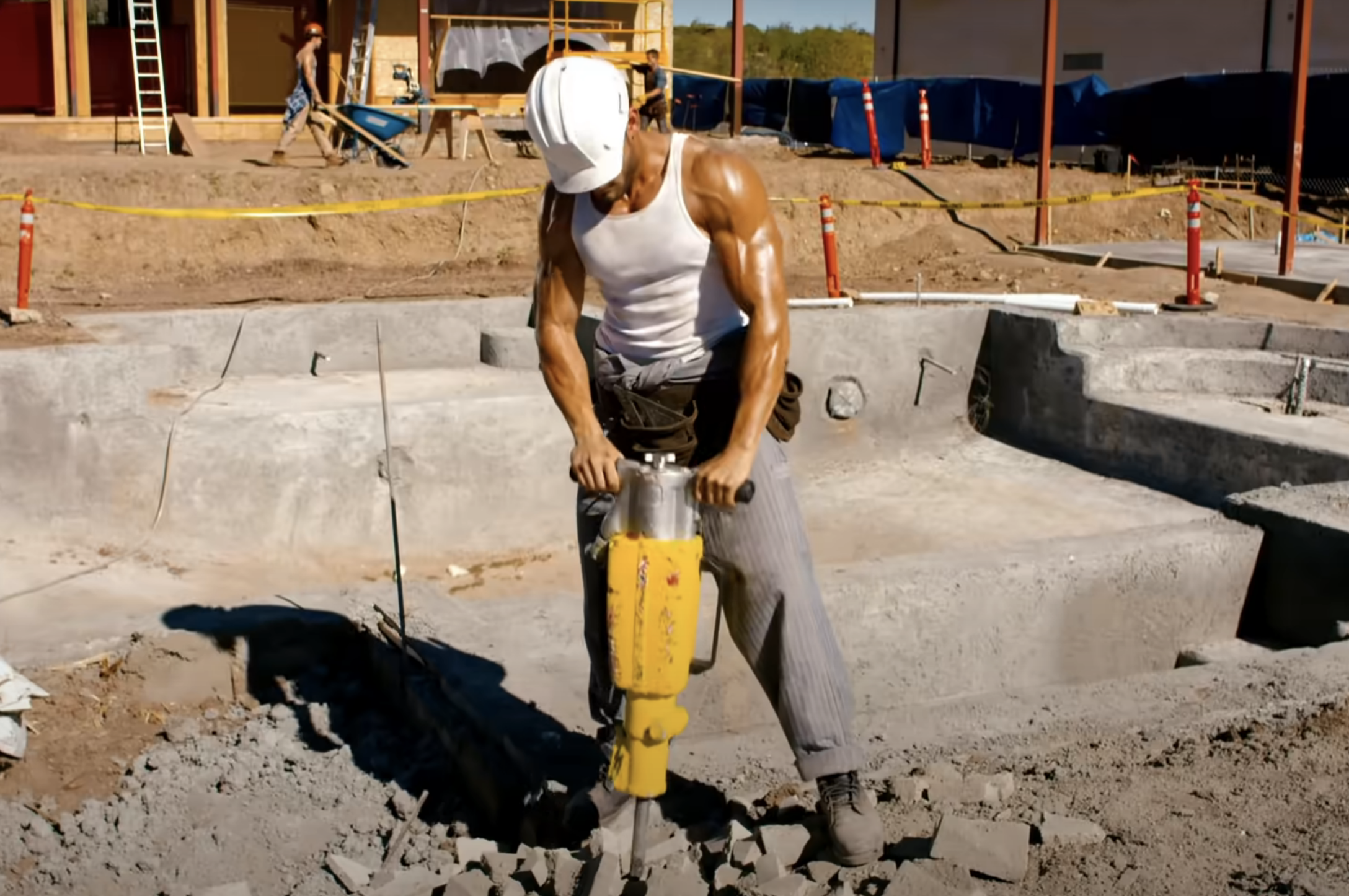 A construction worker on a site