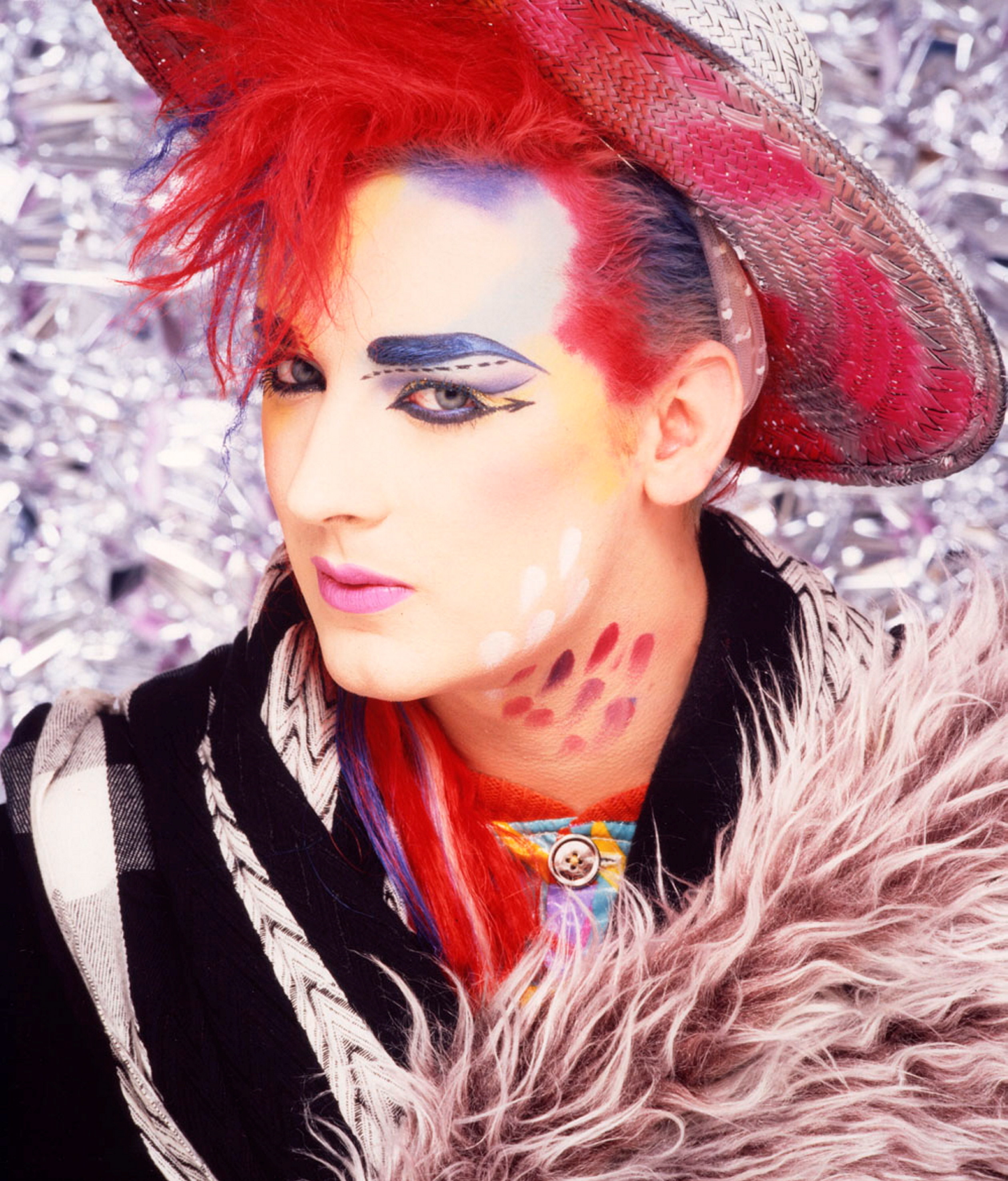 Boy George from Culture Club posed in London in 1984