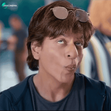 Shah Rukh Khan is making a funny face