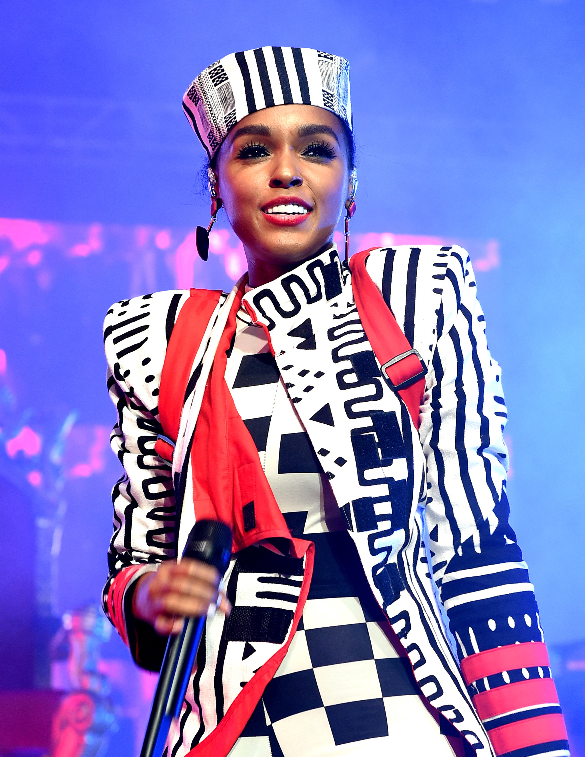 Janelle Monae performs at the Greek Theatre on June 28, 2018 in Los Angeles, California