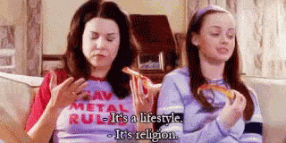 Lorelai and Rory saying &quot;It&#x27;s a lifestyle, it&#x27;s a religion&quot; in &quot;Gilmore Girls&quot;