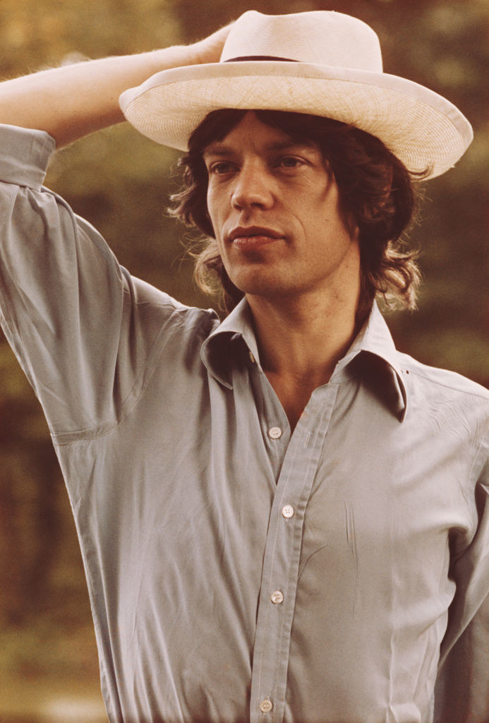 Jagger posing for a picture in 1973