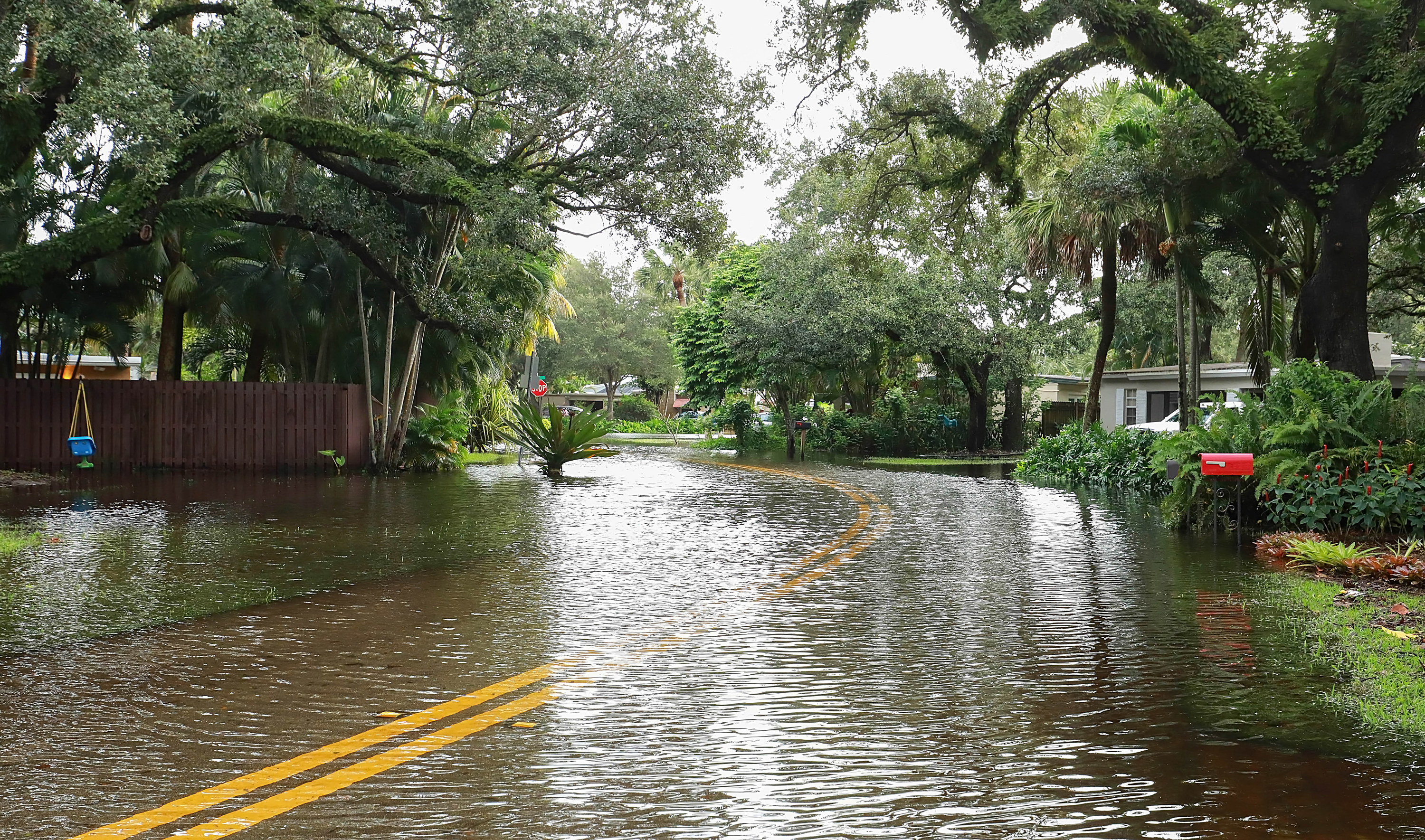 a very flooded street