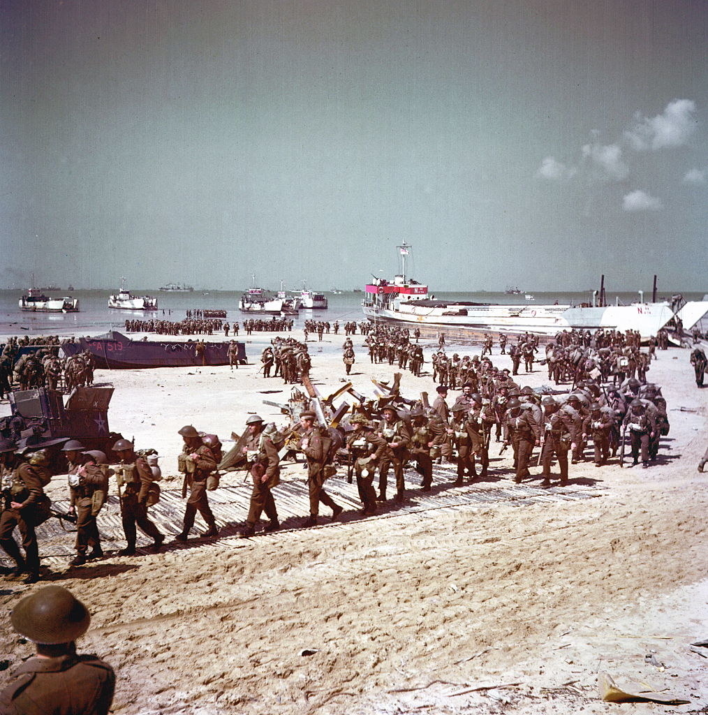 soldiers on the beach
