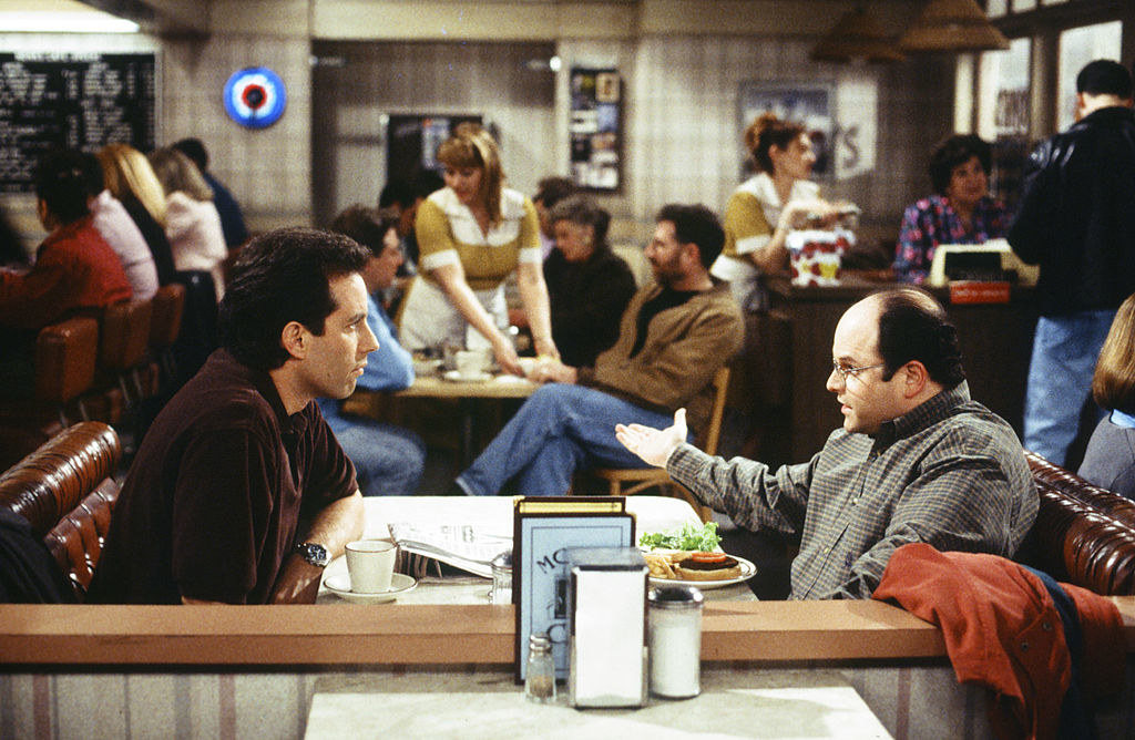jerry and george in the cafe