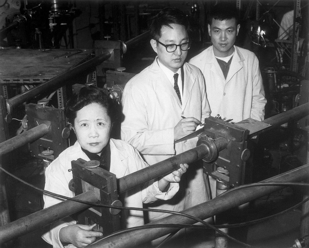 Wu with her two colleagues
