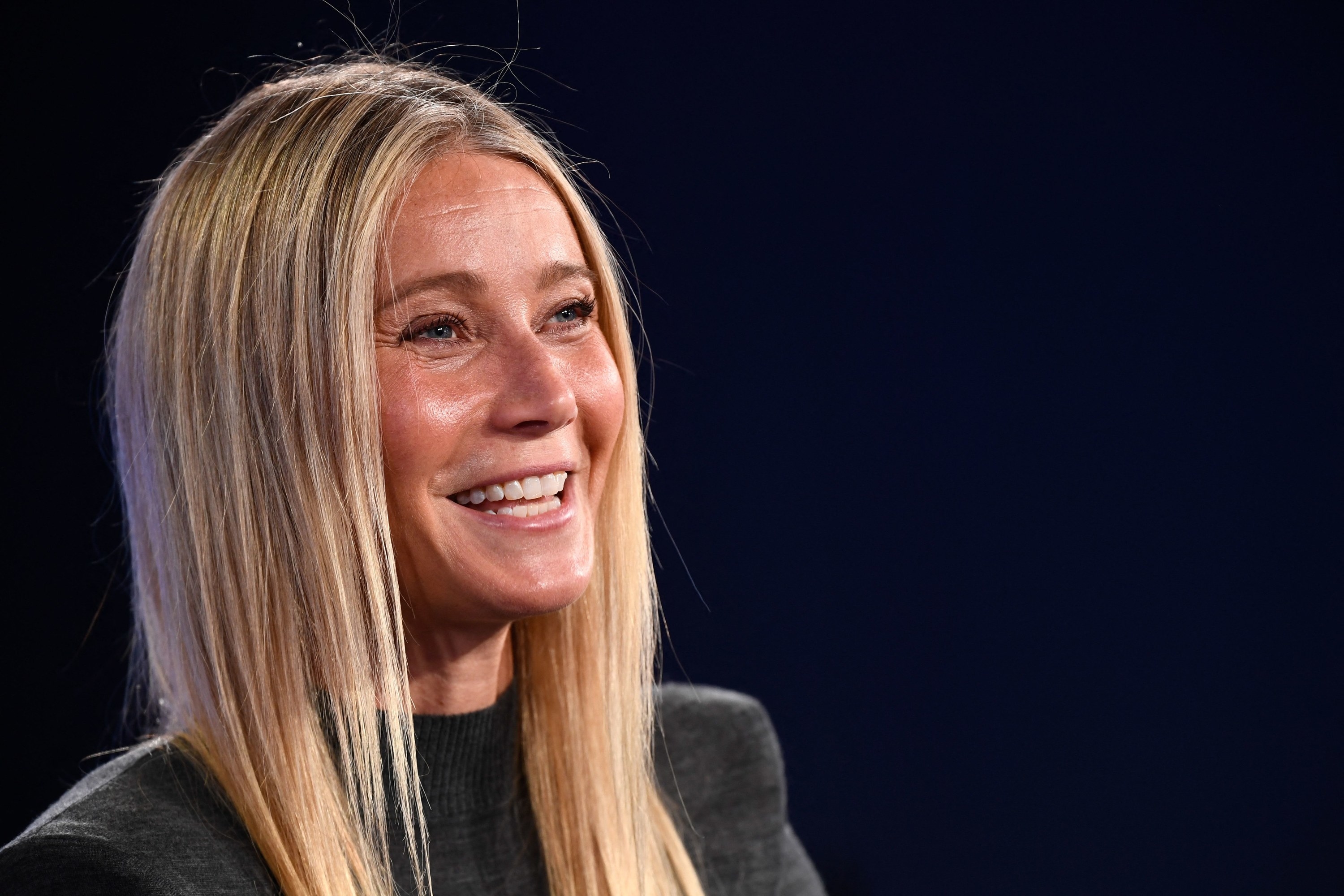 Gwyneth Paltrow, US actress and founder and CEO of Goop, speaks during the Milken Institute Global Conference in Beverly Hills, California