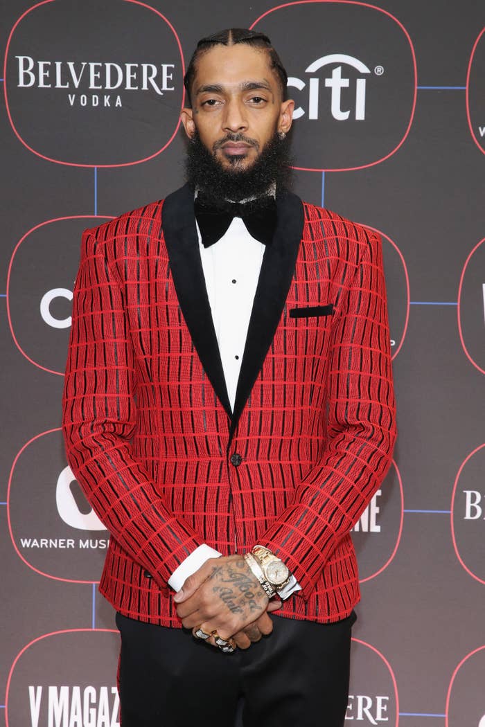 Nipsey Hussle at an awards show