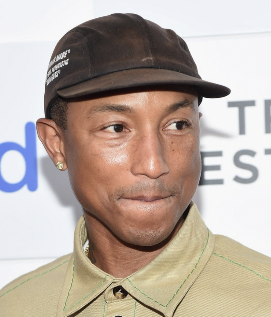 Pharrell on a red carpet in 2022