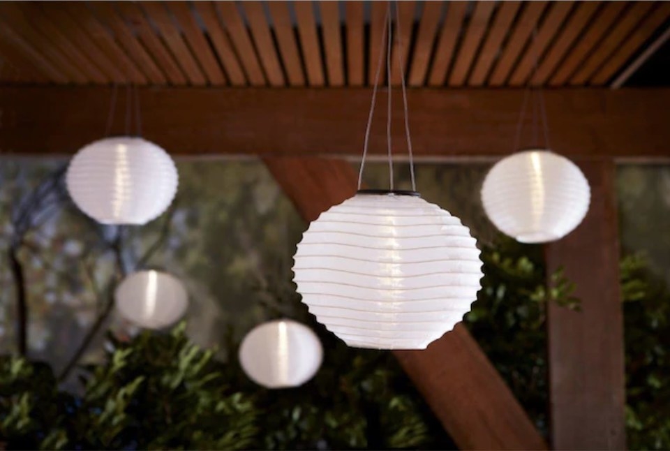 the battery operated outdoor fabric lantern