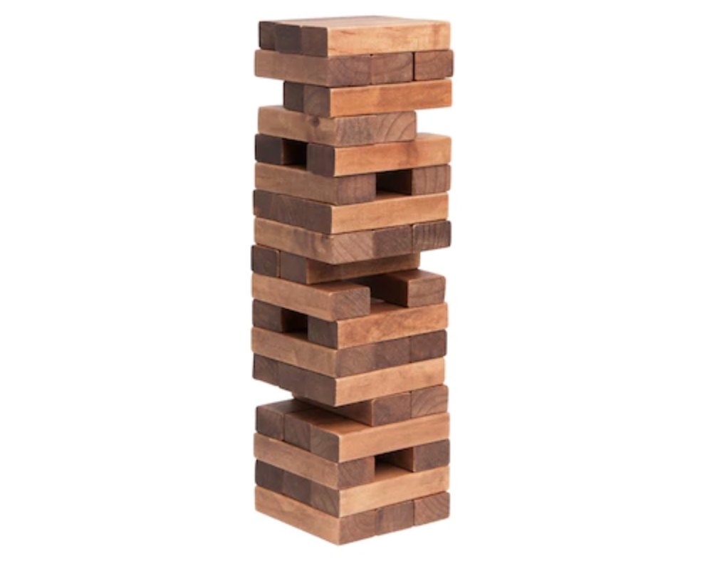 the  oversized farmhouse chic block stacking game