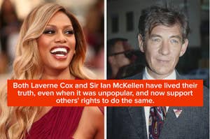 Laverne Cox and Sir Ian McKellen