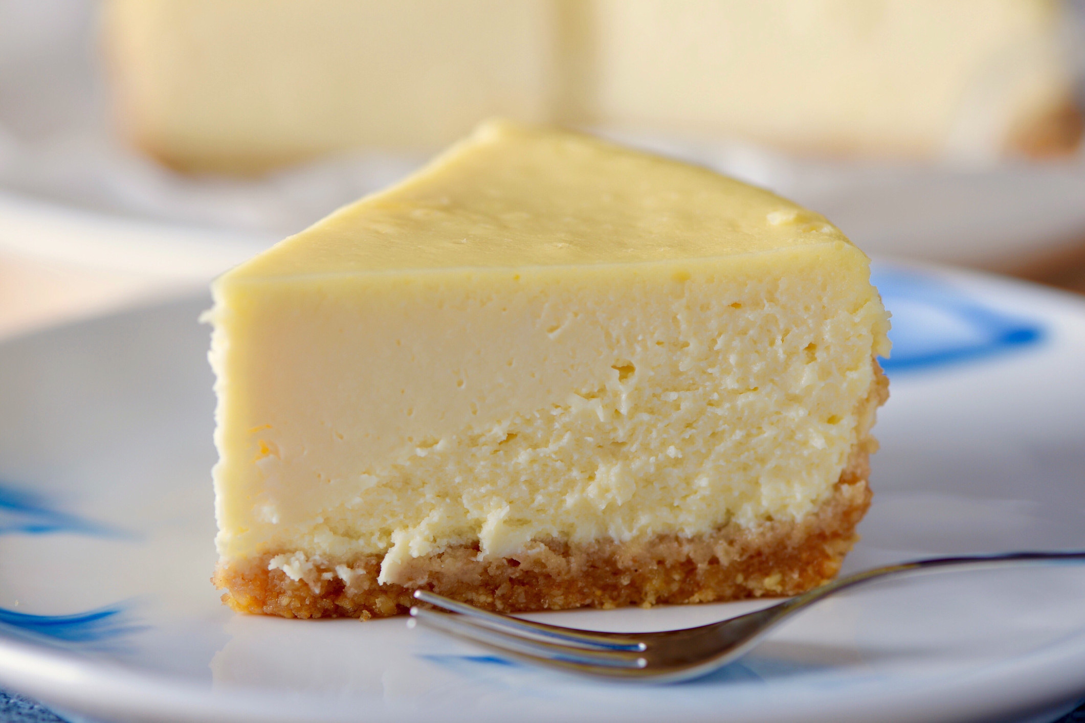 A slice of cheesecake.