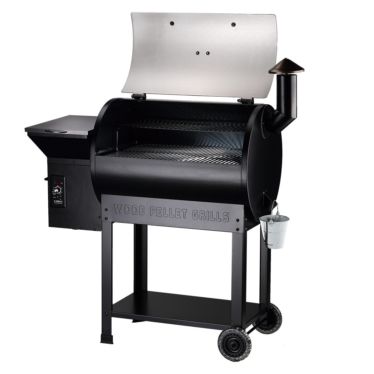 the black and silver grill