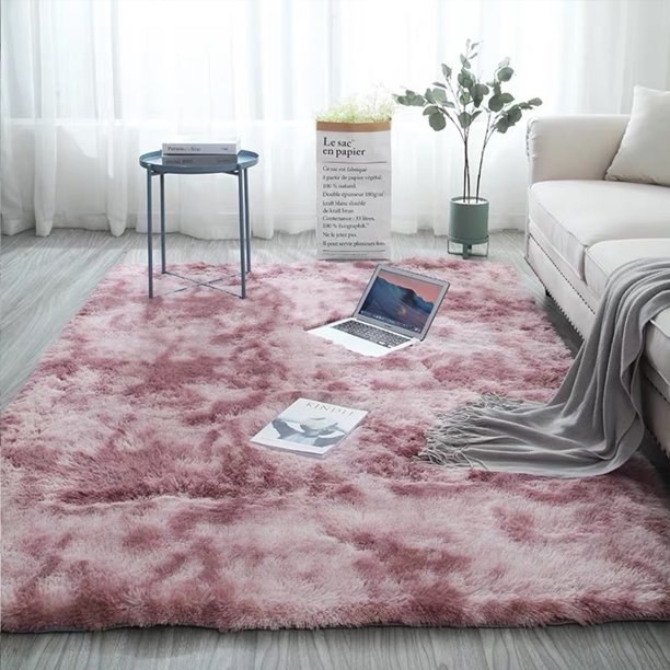 The soft modern faux fur rug