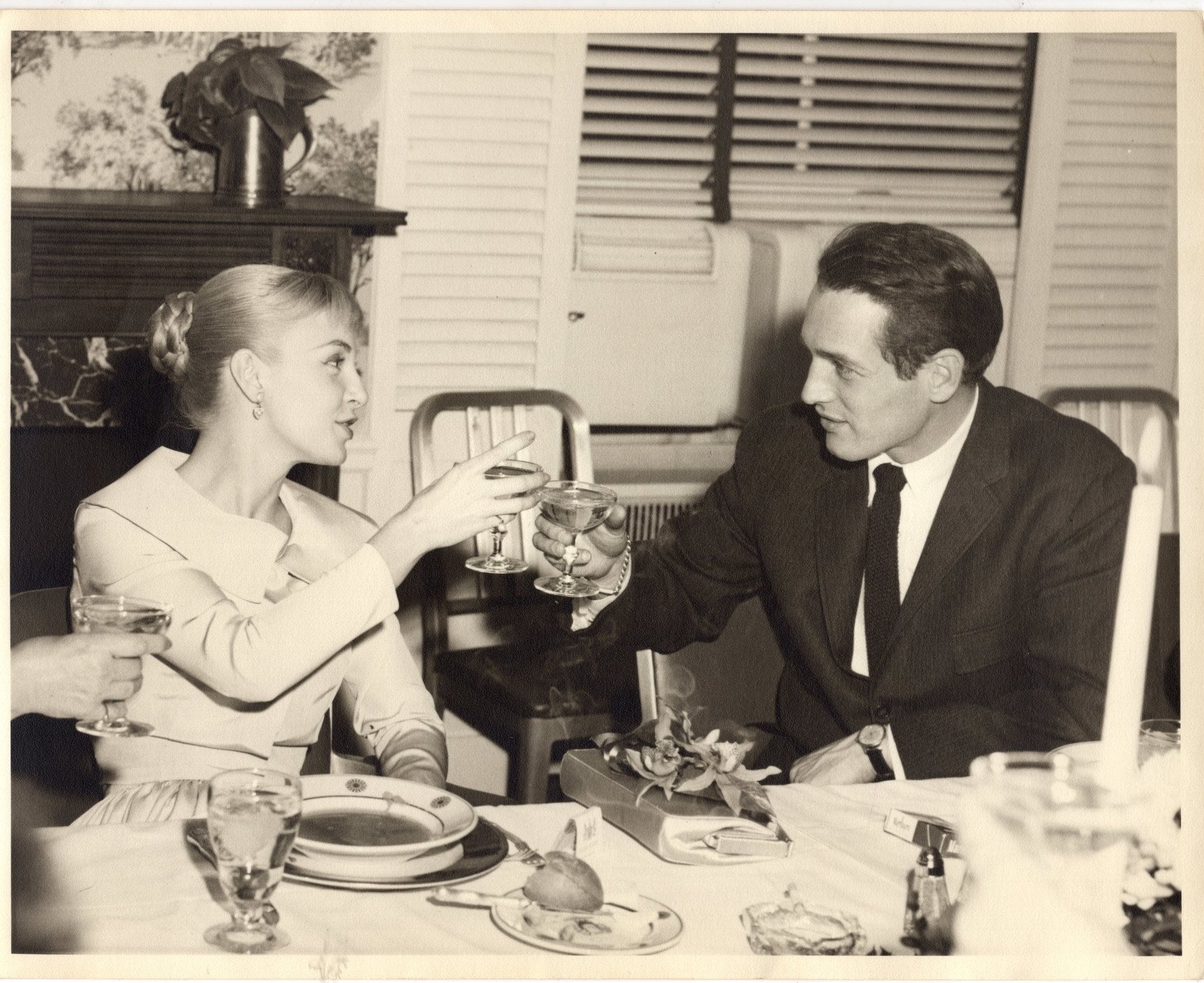 An old photo of Joanne Woodward and Paul Newman