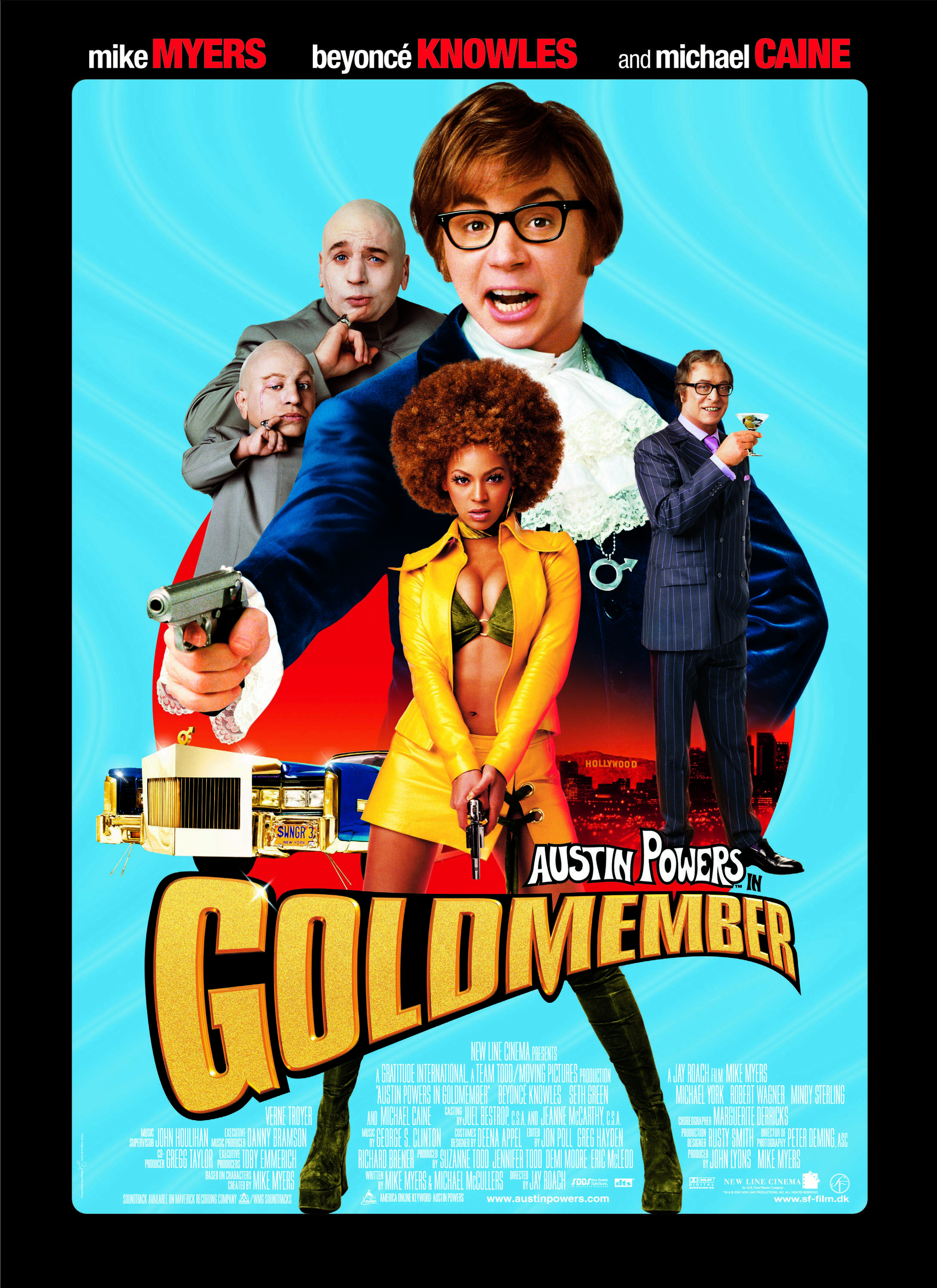movie poster with beyonce in the front holding a gun pointing down