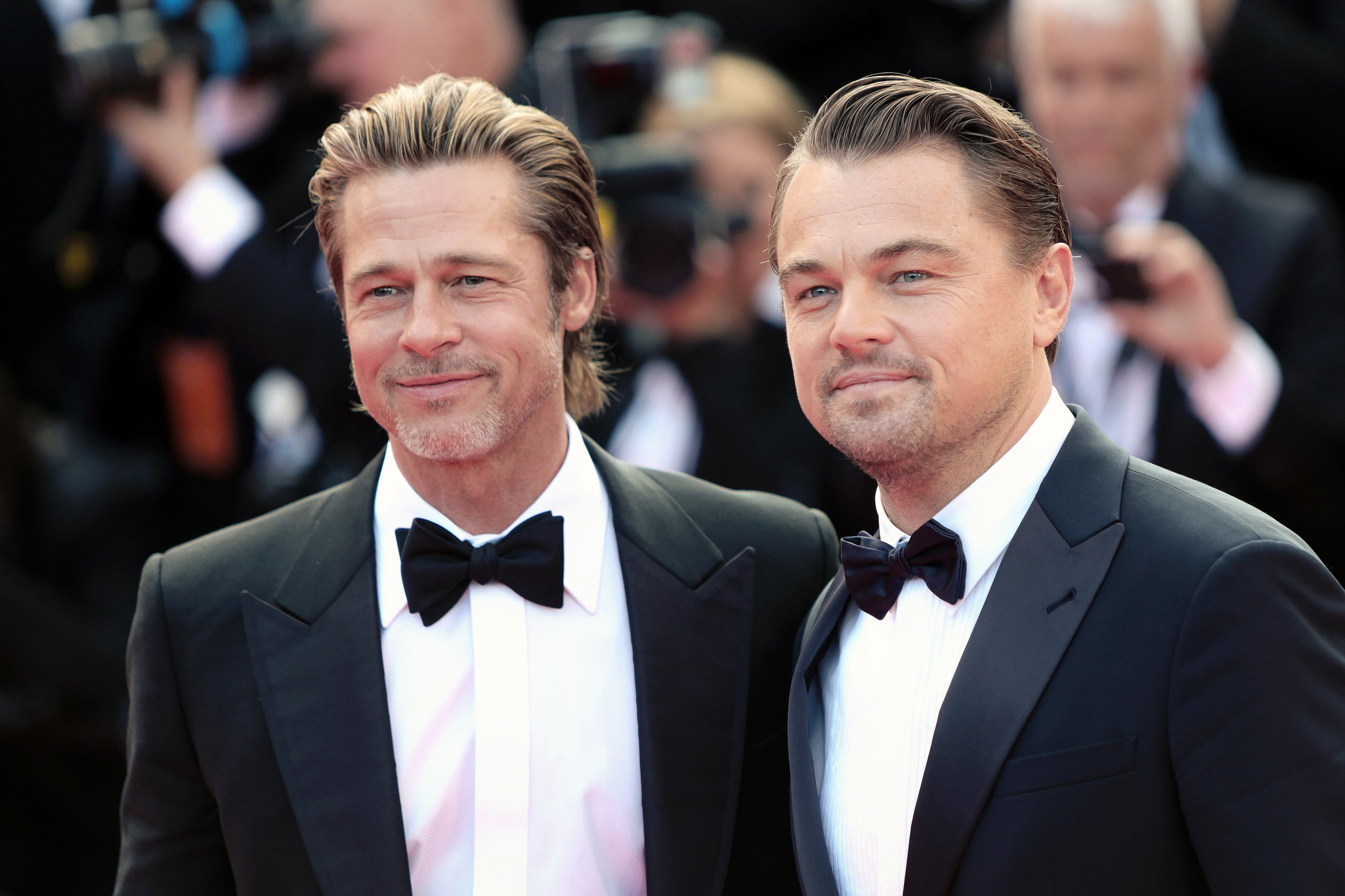 Brad Pitt and Leonardo Dicaprio at an event for Once Upon a Time in Hollywood